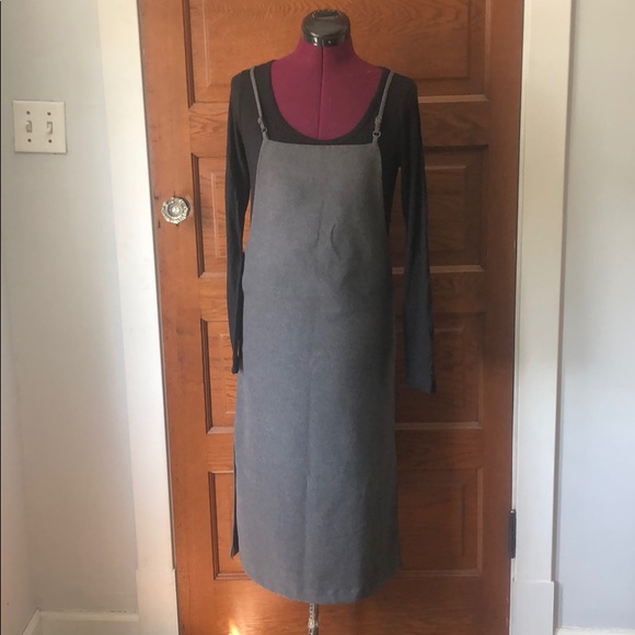 Noul (Oak & Fort) Gray overall bib dress - Picture 3 of 8
